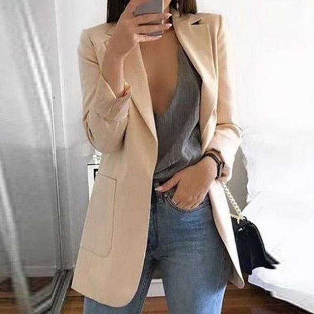 Casual Long Sleeve Solid Color