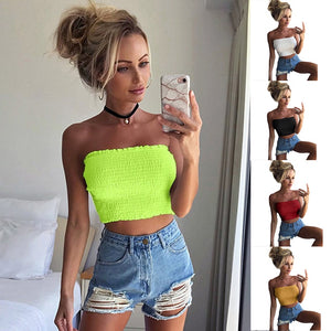 2019 Summer Neon Top Neon Green Crop Top Tank Cheap Clothes Cute Women Sexy Cropped Tops Croptop Clothes