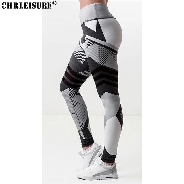 SVOKOR Fitness Leggings Black White Stitching