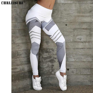 SVOKOR Fitness Leggings Black White Stitching