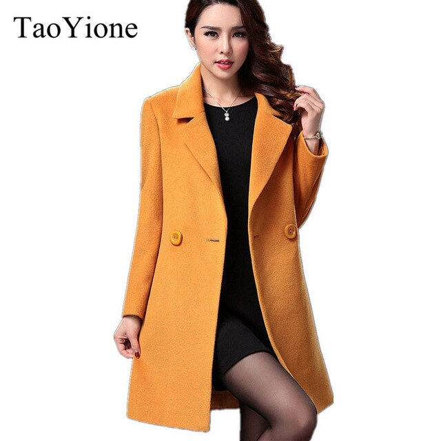 European Fashion Long Wool Coat Winter