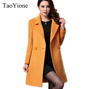 European Fashion Long Wool Coat Winter