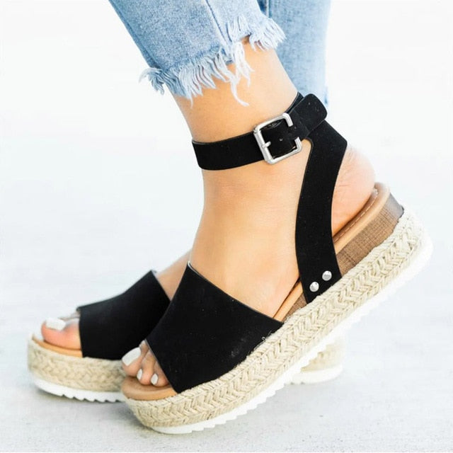 Women Sandals Plus Size Wedges Shoes For