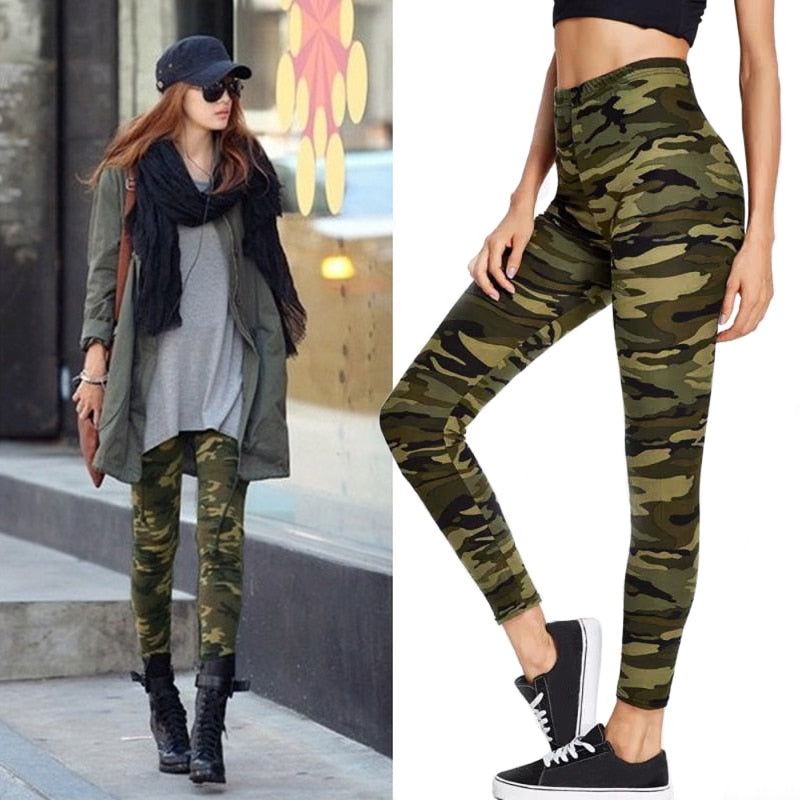 Casual Camouflage Fitness Leggings Women's