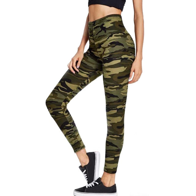 Casual Camouflage Fitness Leggings Women's