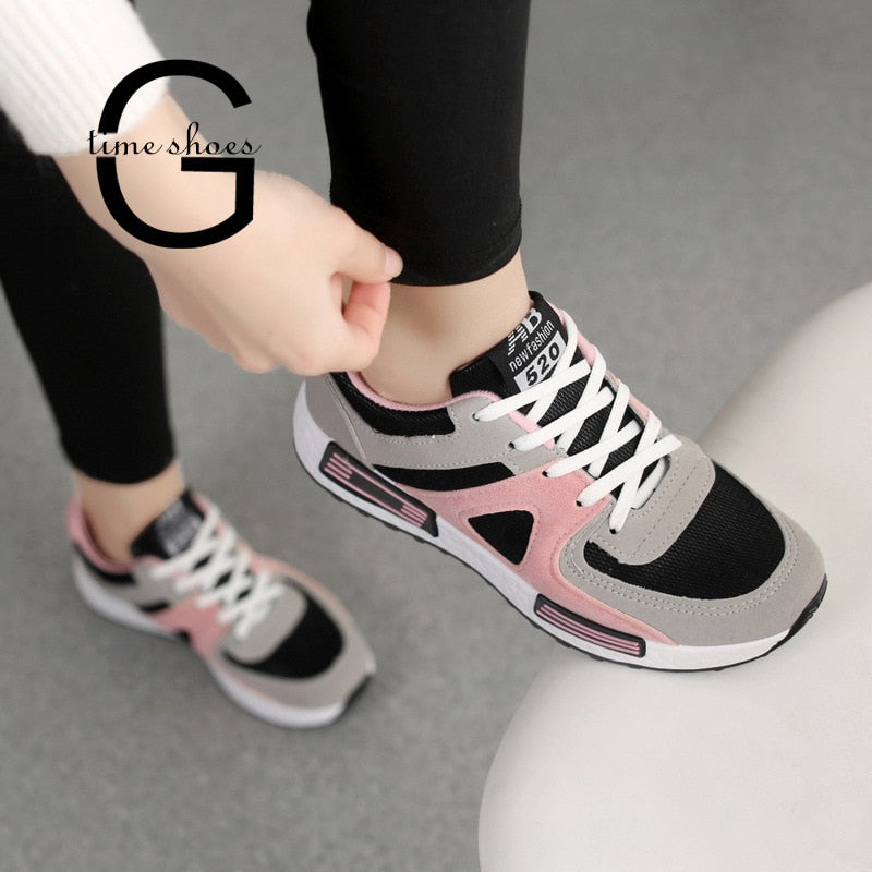 Gtime Beathable Sports Shoes Woman Flats basket